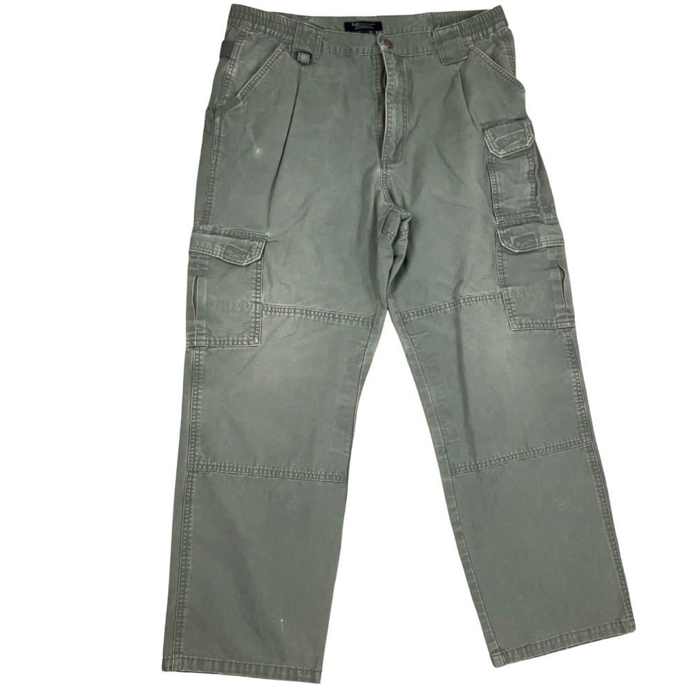 5.11 Tactical Cargo Pants‎ Mens 36W 30L Green Utility Army Cotton Canvas 74251